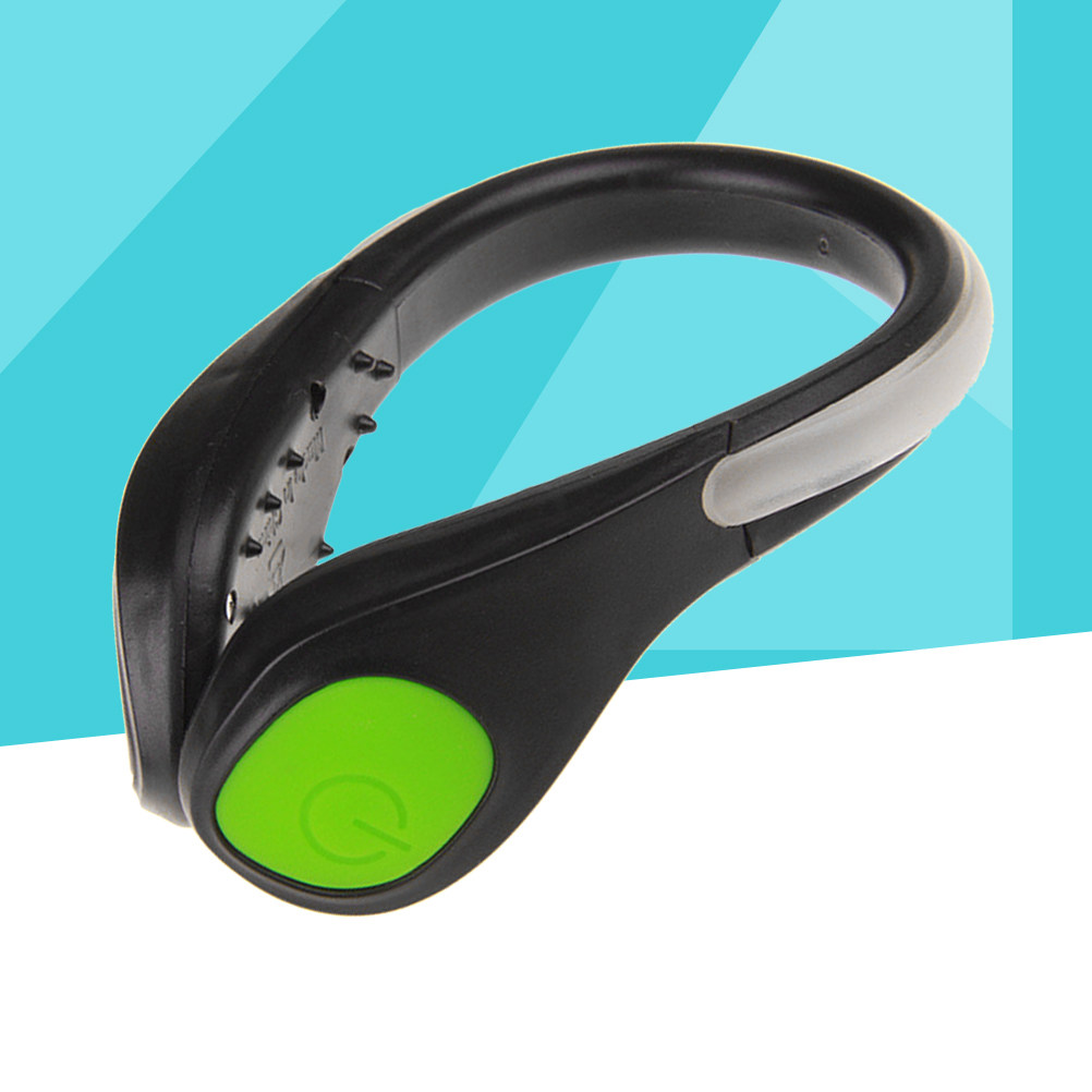 Running Visibility Gear - 1 Adet LED Ayakkabı Klipsi, Yeşil