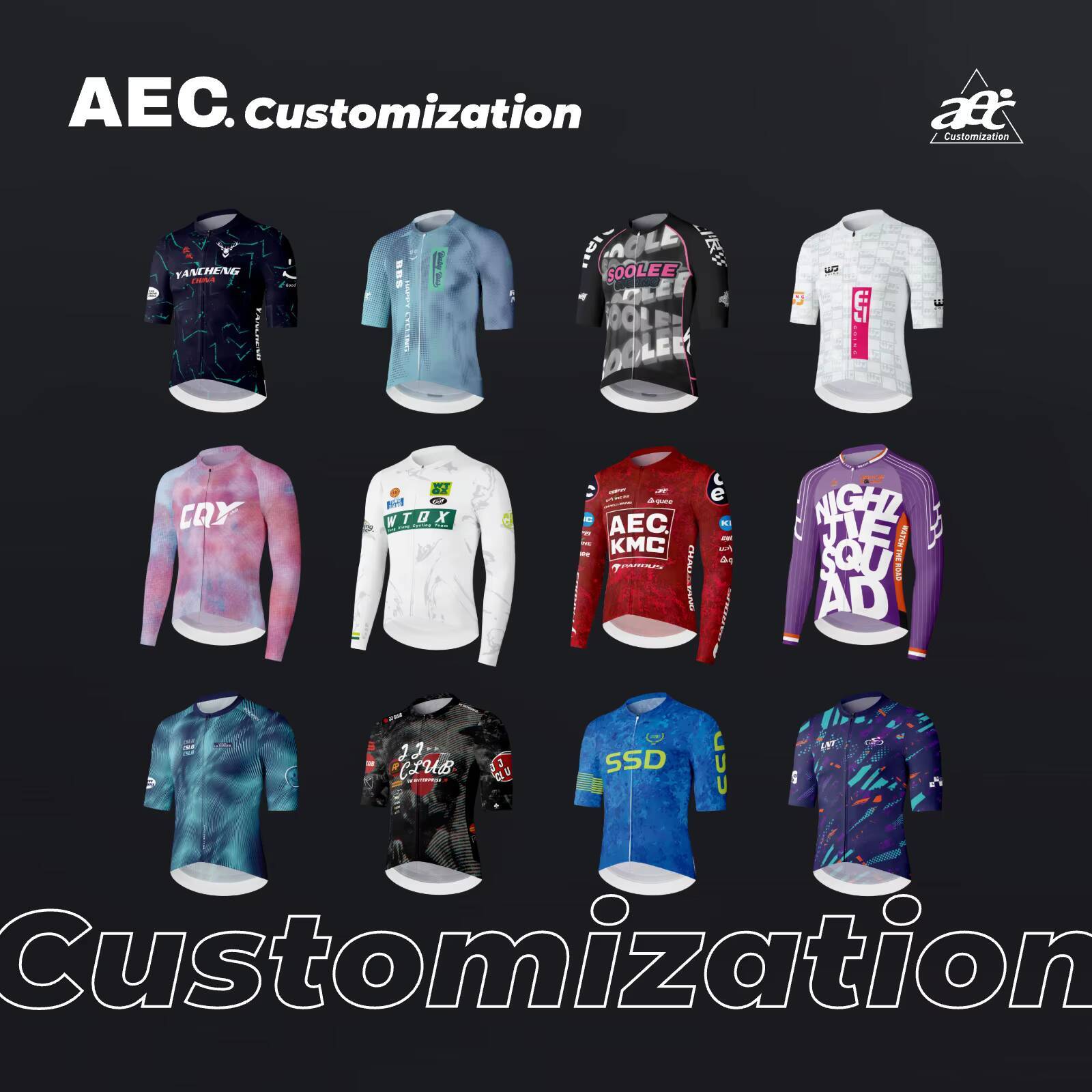 Race Bib - AEC.CYCLIST Kişiselleştirilmiş Özelleştirme Bisiklet Forması Pro