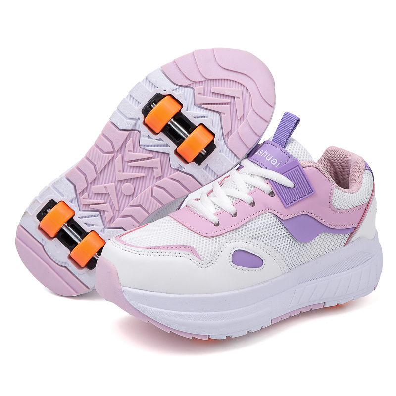 Running Shoes Women - Çocuklar için 4 Tekerlekli, Çıkarılabilir Tekerlekli