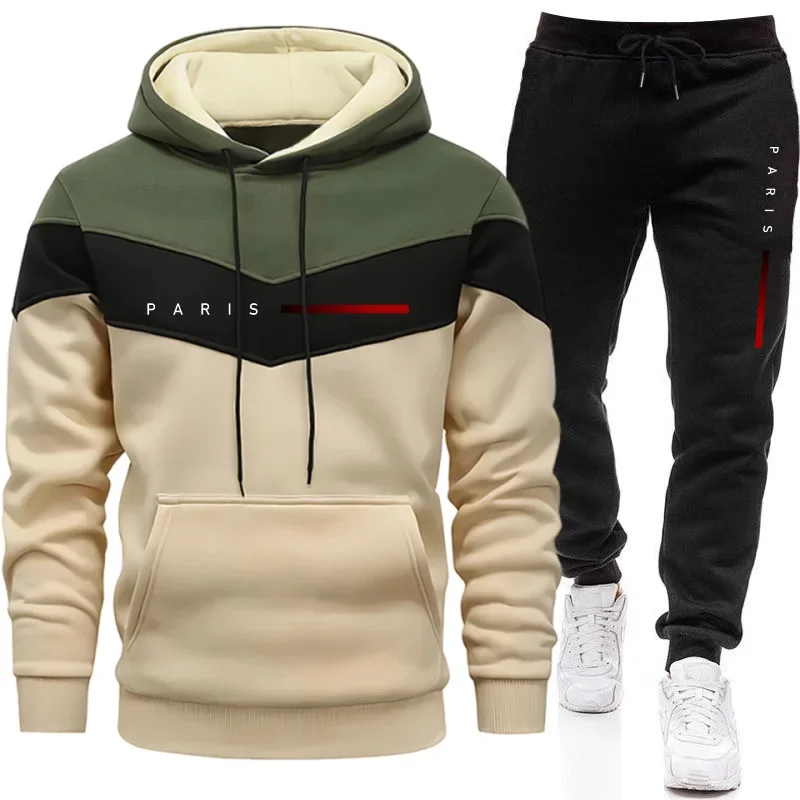 Joggers Pants - Paris Modası Erkek Kapüşonlu Takım Günlük