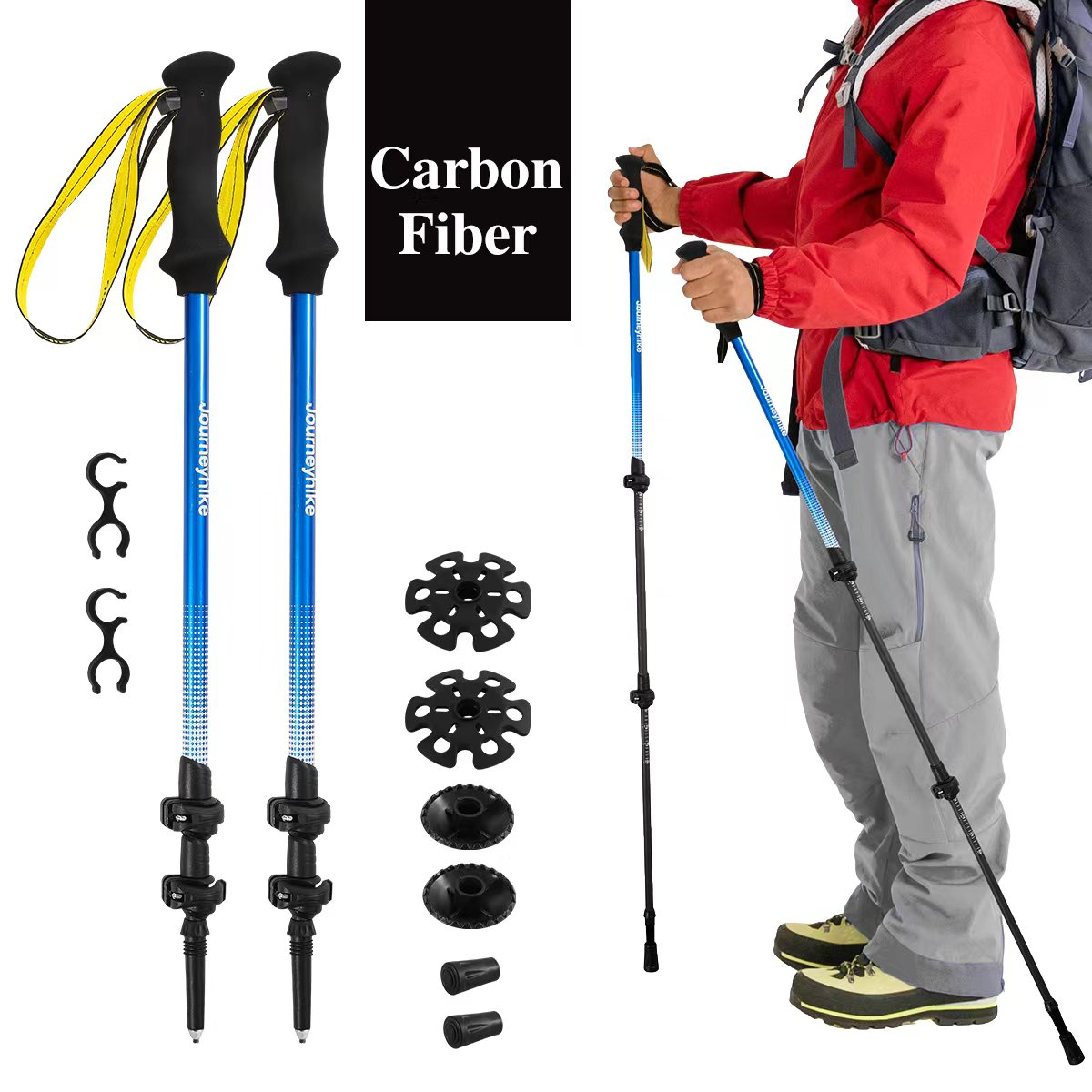Sarı 3K Karbon Fiber Trekking  - Trekking Pole Carbon incelemesi ve fiyatı