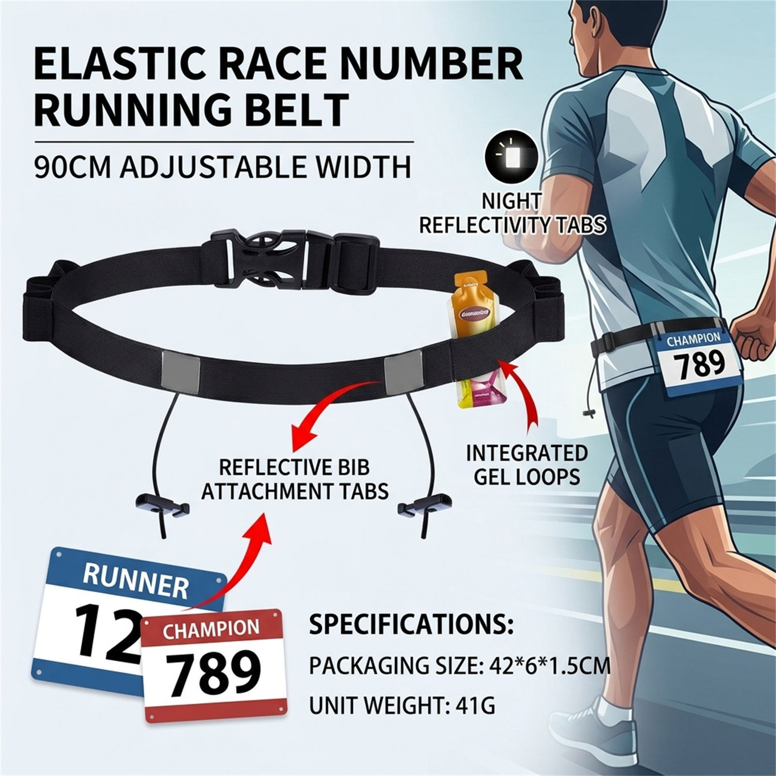 Triatlon Gece Koşusu için Ener - Race Bib incelemesi ve fiyatı